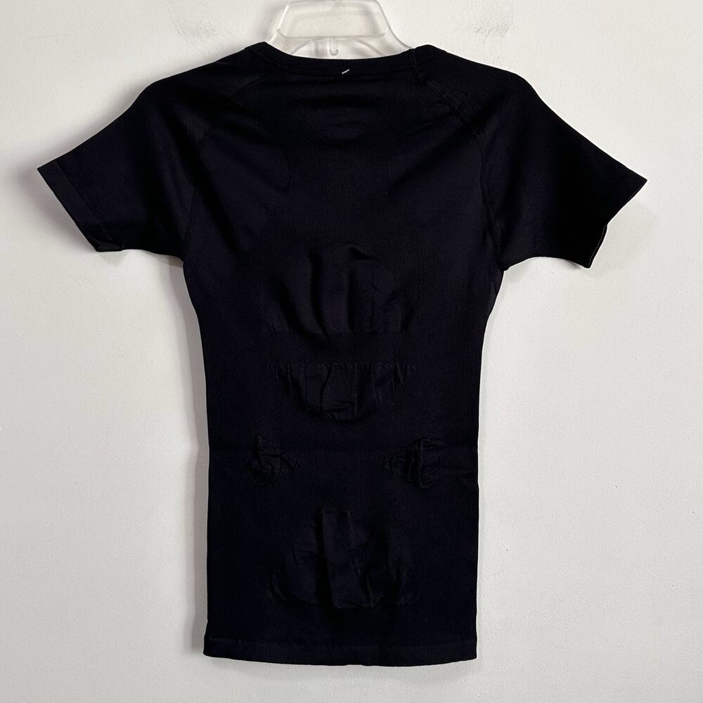 CoreWear Coremax Mens Compression V Neck Slimming Undershirt Shirt Black XL NEW - Picture 9 of 12